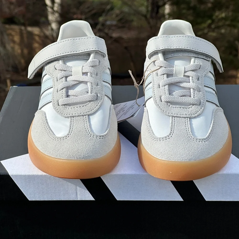 Adidas Barreda Decode EL Little Kids Sneakers 1Y Gray White Gum Youth GS NEW